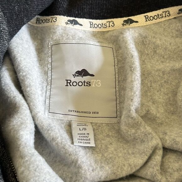 NWT Roots 73  Pinehurst Charcoal Fleece Zip Jacket Sz L - Picture 8 of 8